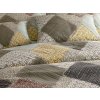 Povlečení PATCH ELEGANCE hnědé s moderním patchworkem