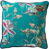 Dekorační povlak na polštář FANNY EMERALD 45x45 cm – elegantní zelený design s květinovým vzorem