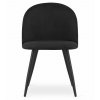 Designová židle BELLO – černý samet a černé nohy pro nadčasový styl
