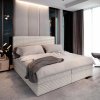 Kárpitozott boxspring ágy ISPIRA 160x200 cm krém