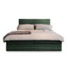 Kárpitozott boxspring ágy ISPIRA 160x200 cm zöld