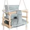 Bezpečná a pohodlná houpačka SWINGY 3 v 1 šedá s polstrováním