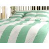 Bílo-zelené povlečení STRIPES s proužky pro svěží ložnici