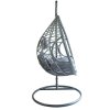 Elegantní houpací křeslo NORVIA šedé s kvalitní výplní