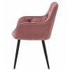 Designové jídelní křeslo JORK VELVET růžové s opěrkami