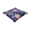 Modrý podsedák na židli MADISON MAXIME INDIGO 50x50 cm s květinami