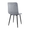 NAOMI BORG světle šedá – elegantní židle s kovovými nohami pro skandinávský i moderní styl.