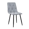 Světle šedá jídelní židle s černými nohami, moderní doplněk do kuchyně, jídelny i pracovny.