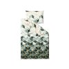 Designové povlečení ATHENA zelené z mikrovlákna s geometrickým motivem