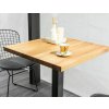 Stylový stůl PURO 70x70 s dubovou deskou do kuchyně
