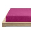 Purpurové froté prostěradlo EXCLUSIVE 180x200 cm s napínací gumou