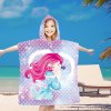 Dětské plážové pončo MERMAID růžové 60x90 cm