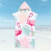 Rychleschnoucí plážové pončo FLAMINGO 80x145 cm