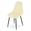 OSAKA krémové židle – 2 ks s pohodlným sedákem a pevnou černou konstrukcí