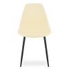 Elegantní sada 4 krémových židlí OSAKA s kontrastními černými nohami