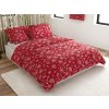 Flanelové povlečení z mikrovlákna červené – SNOWFALL se vzorem vloček