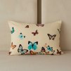Flanelový povlak na polštář VIVA BUTTERFLY krémový 50x70 cm s motivem motýlů