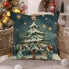 Dekorační povlak NOEL STAR 45x45 cm s motivem vánočního stromku