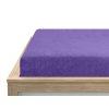 Froté prostěradlo tmavě fialové 200 x 220 cm s gumou
