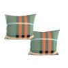 Povlaky na polštář PLAIDORY 45x45 zelené s kostkovaným vzorem