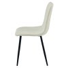 Krém étkezőszék LIBRA fekete lábakkal