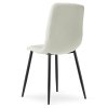 Krém étkezőszék LIBRA fekete lábakkal