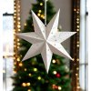 Bílá papírová hvězda STARLET 35 cm vánoční dekorace