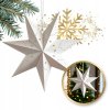 Vánoční papírová hvězda STARLET bílá 45 cm na zavěšení