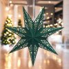 Zelená papírová hvězda STARLET DELUXE 35 cm vánoční dekorace