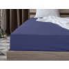 Jersey prostěradlo námořnicky modré 140 x 200 cm z bavlny