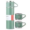 Zelená termoska HOT&COLD 500 ml se 3 šálky na teplé i studené nápoje