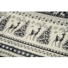 Zimní mikroplyšové povlečení WINTER DEER šedé s norským vzorem
