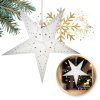 Vánoční papírová hvězda STARLET 45 cm bílá k zavěšení na okno či strop