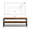 Designový TV stolek TAYLOR 140x40 cm rustikálně hnědý s kovovými detaily