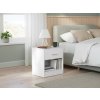 Sada bílých nočních stolků NOVERA 2 ks do ložnice i obýváku