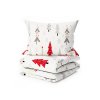 Bílé povlečení JINGLE z bavlny s vánočním vzorem
