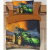 Barevné povlečení TRACTOR FORCE 3D – traktor na poli při západu slunce