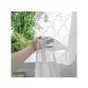 Dekorační bílý závěs VINTORA se vzorem lístků 140x250 cm