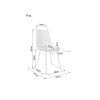 85335 3 designova zidle fox seda s cernymi nohami do jidelny