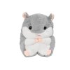 Roztomilý plyšový křeček s dětskou dekou uvnitř, šedý