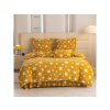 Elegantní povlečení mikroplyš HVĚZDY žluto-oranžové s moderním designem