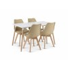 Jídelní set ADRIA a béžové židle BALI MARK s bukovými nohami