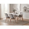 Moderní jídelní set ADRIA + světle šedé židle BALI MARK s bukovými nohami