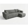 Rohová šedá pohovka SORELA rozkládací s dvěma polštářky v ceně