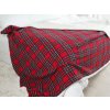 Měkká mikroplyšová deka BUFFALO TARTAN červená s beránkem