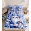 3D Bavlněné povlečení WINTERLY modré + povlak na polštářek 40x50 cm zdarma
