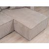 Designová béžová rohová pohovka COSARO oboustranná s polštářky