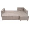 Komfortní rohová pohovka COSARO béžová oboustranná s polštářky ZDARMA