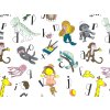 Pamut ágynemű kiságyba KIDS ALPHABET fehér