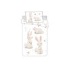 Pamut ágynemű babaágyba BUNNIES fehér